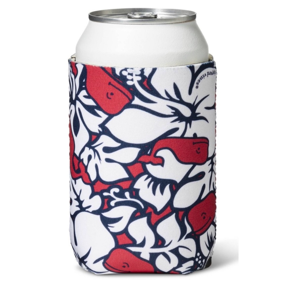 Vineyard Vines Hibiscus Whale Can Koozie